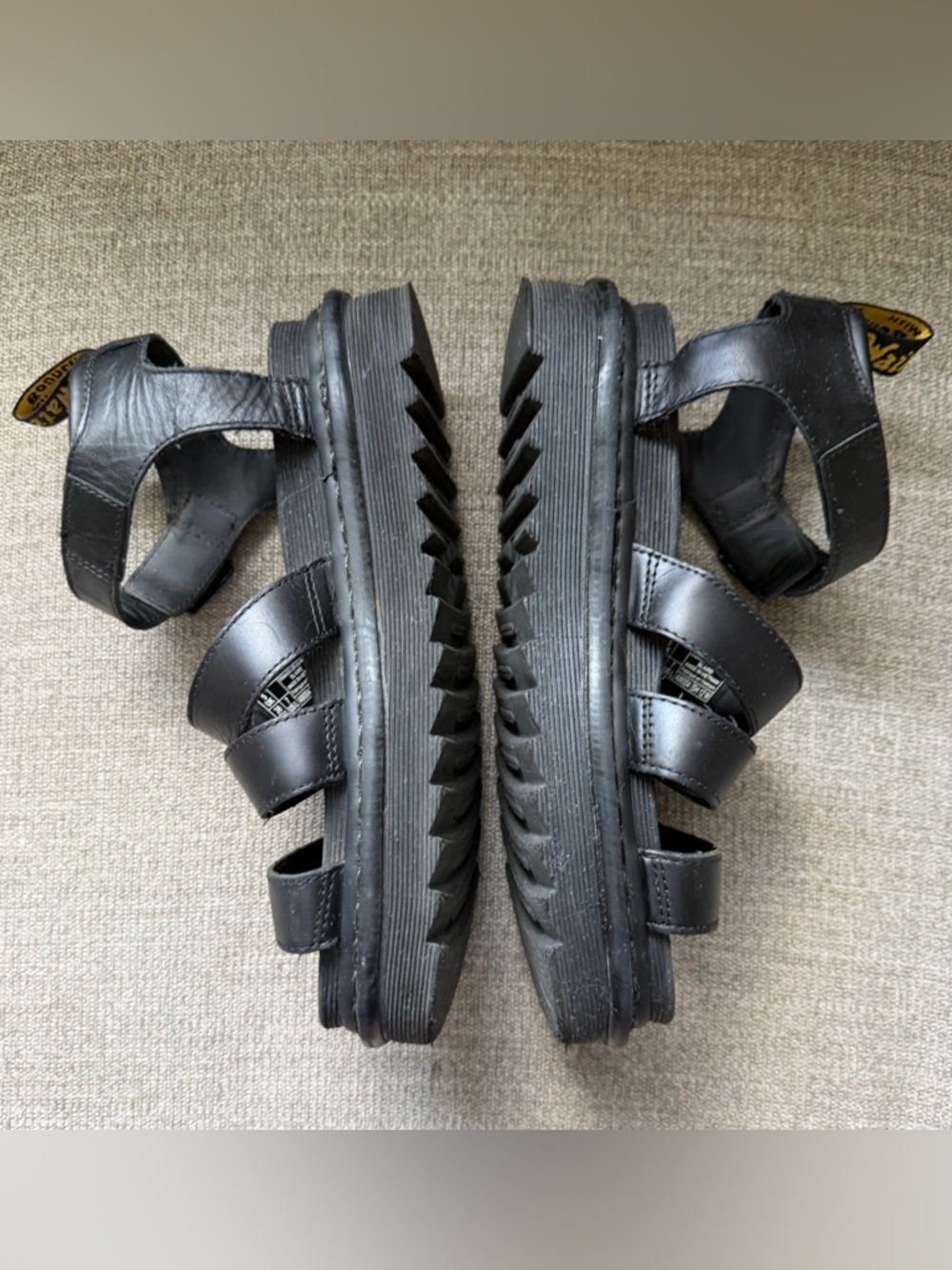 Dr Martens Black Chunky Strappy Sandals - Picture 3 of 6